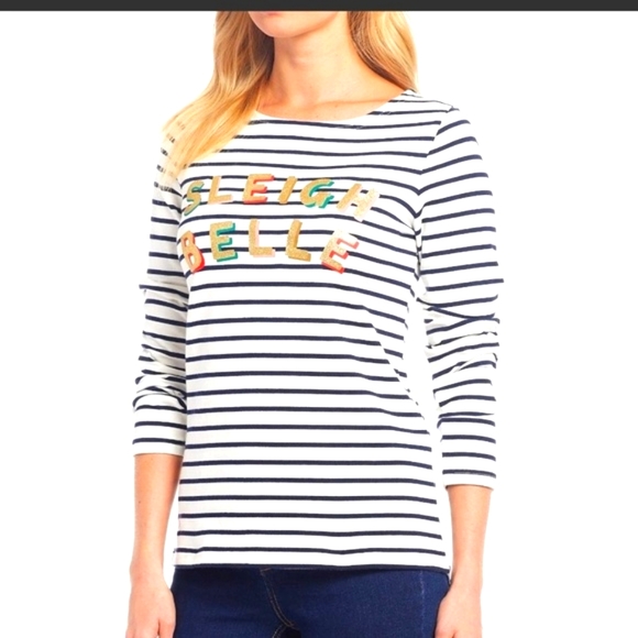 SALE OFR🆕JOULES “SLEIGH BELLE” HARBOUR JERSEY TOP (Sz2) - Picture 4 of 13